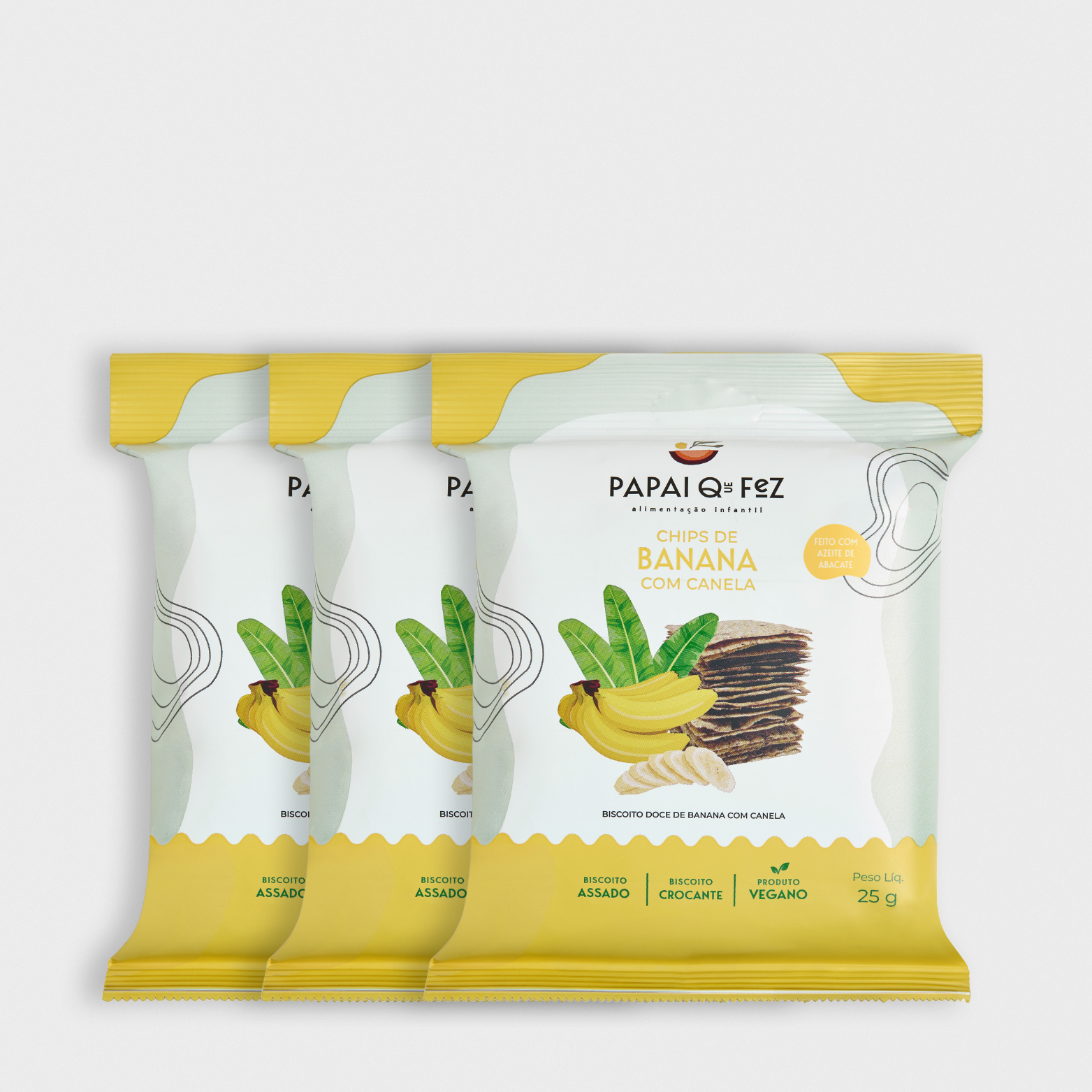Kit Chips de Banana com Canela - 3un