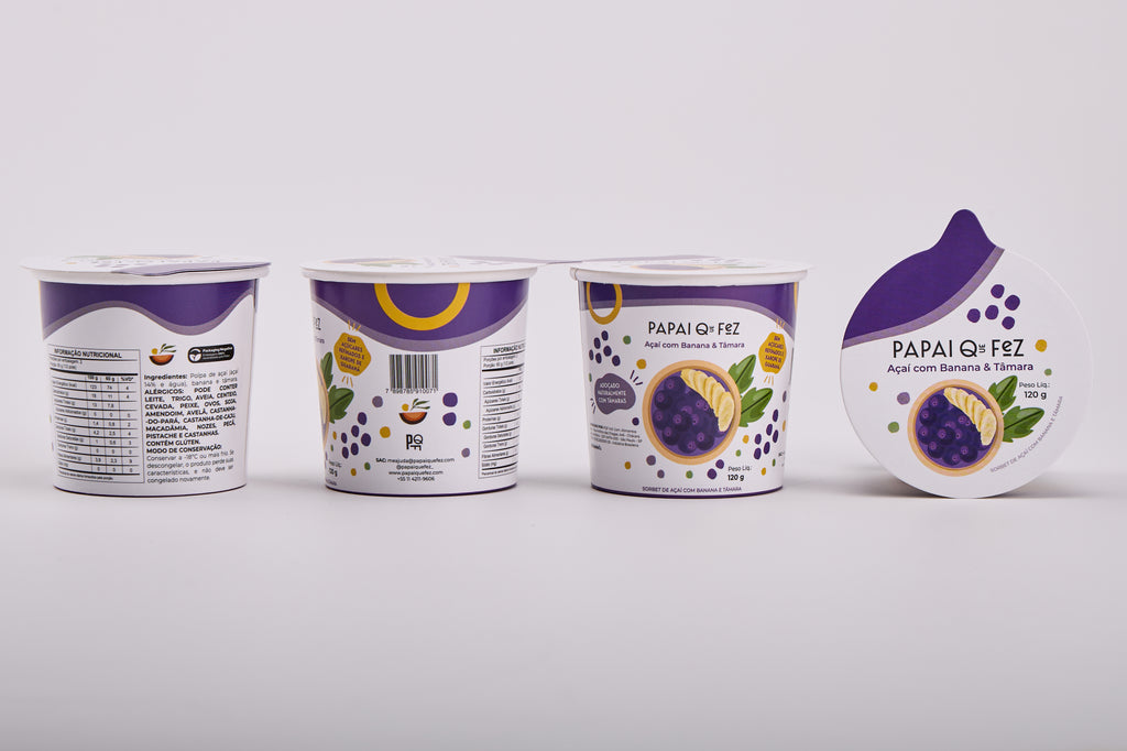 Açaí com Banana e Tâmara - sem açúcar