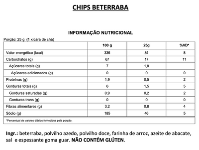 Kit Chips de Beterraba - 3un