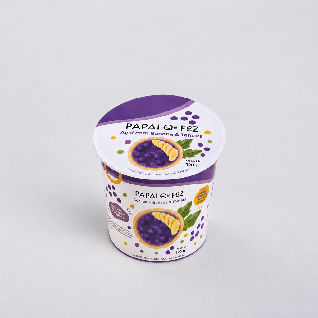 Açaí com Banana e Tâmara - sem açúcar