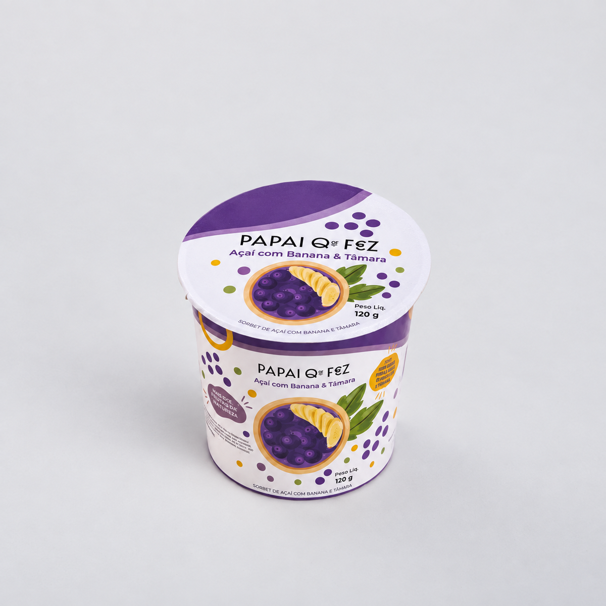 Açaí com Banana e Tâmara - sem açúcar