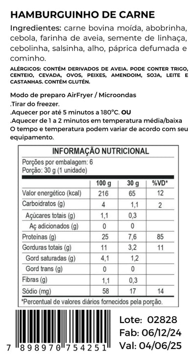 Hamburguinho de Carne