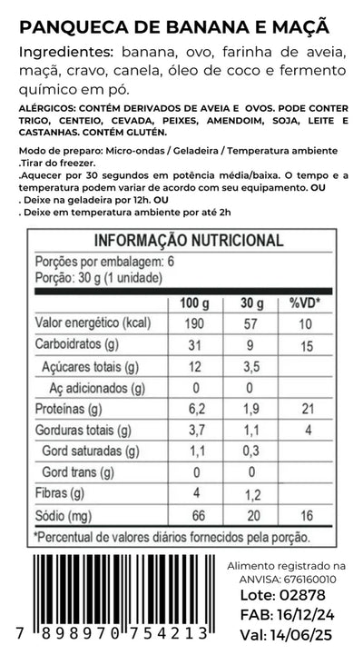 Panqueca de Banana e Maçã