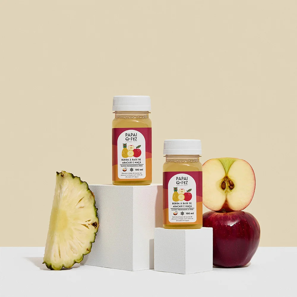 Kit Suco Abacaxi e Maçã – 3 unidades de 100ml cada