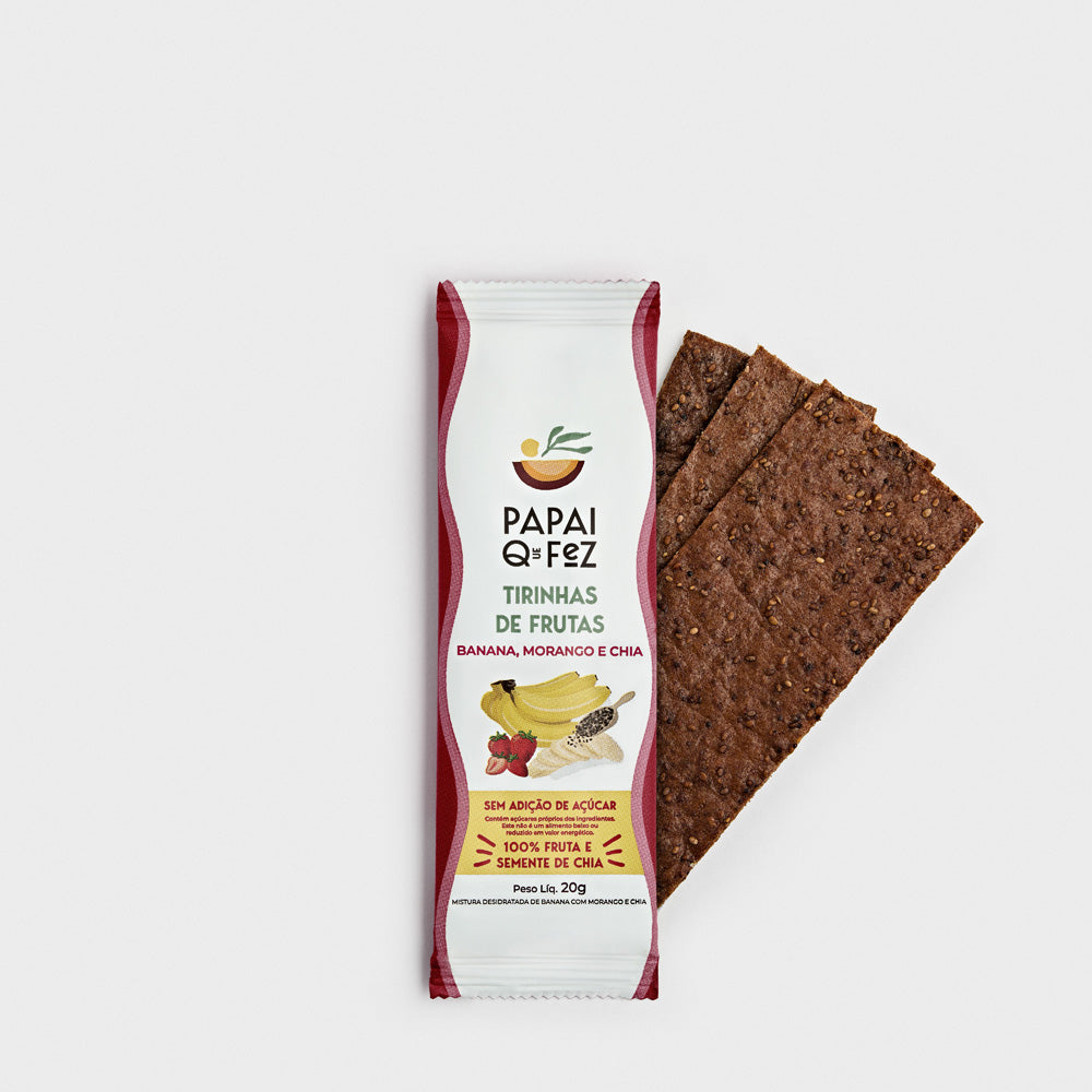 Kit Tirinhas de Morango, Banana e Chia – 3un